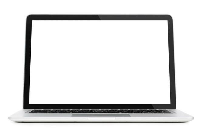 Blank computer screen