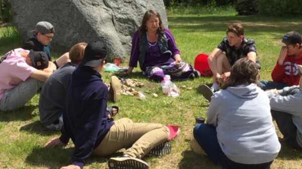 Group of people in a circle