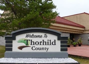 Picture of the sign when entering Thorhild